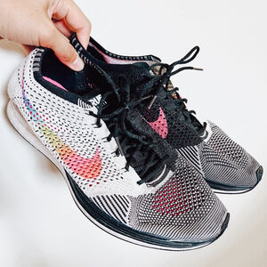 Nike Men's Black/White Rainbow Pride Running Athletic Shoes Size 11